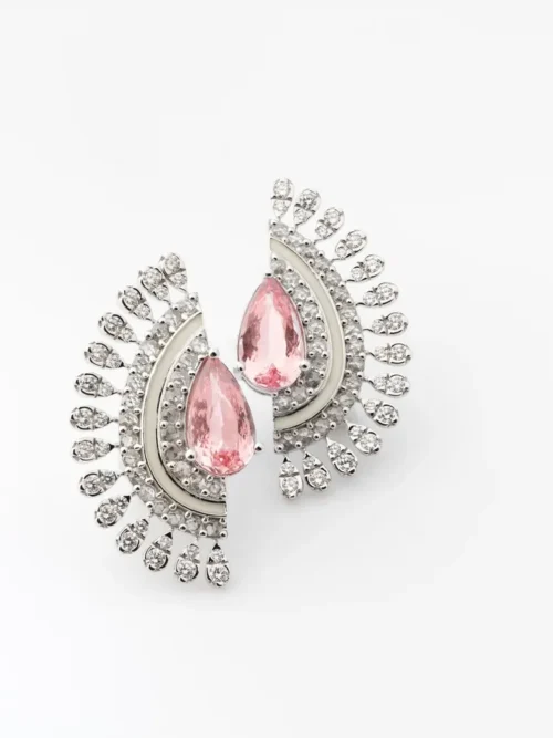 Blush Radiance Teardrop Earrings