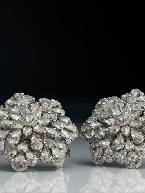Celestial Bloom Diamond Stud Earrings