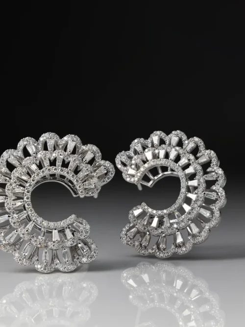 Aurora Spiral Diamond Earrings