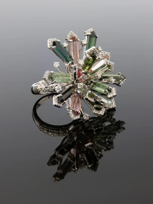 Aurora Tourmaline Starburst Ring