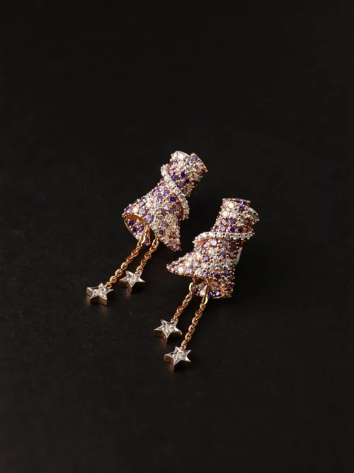 Rose Gold Bell Motif Pendant Set