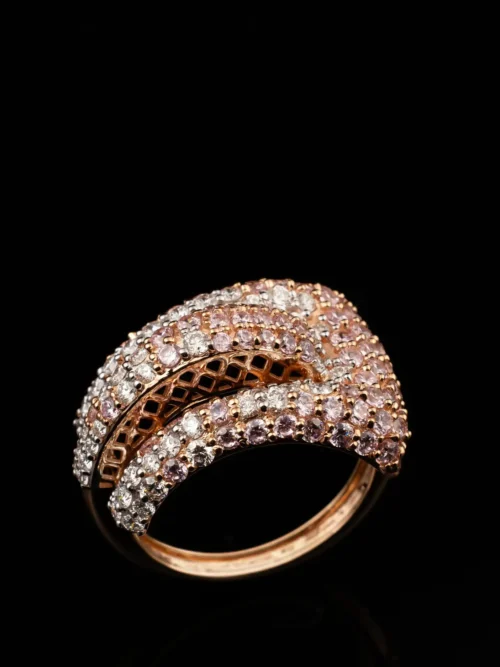 Rose Gold Intertwined Statement Ring
