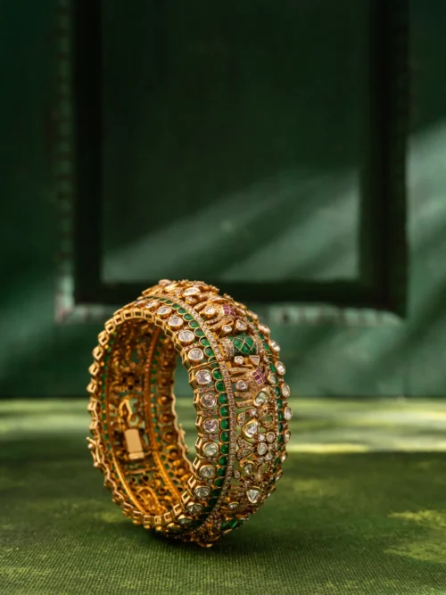 Royal Elephant Kundan Bangle