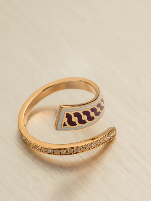 Open Enamel Wrap Ring