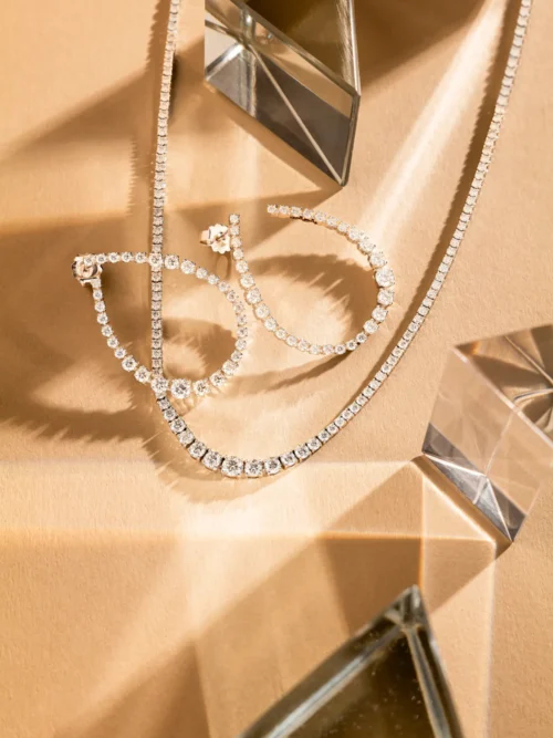 Celeste Dewdrop Crystal Pendant Set