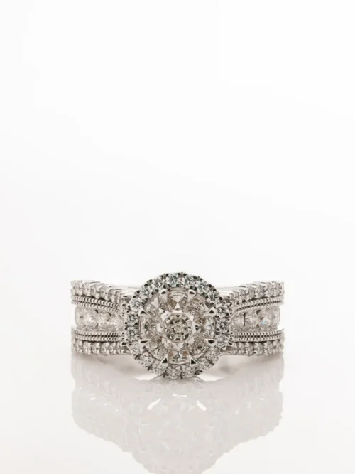 Radiant Diamond Halo Bridal Ring