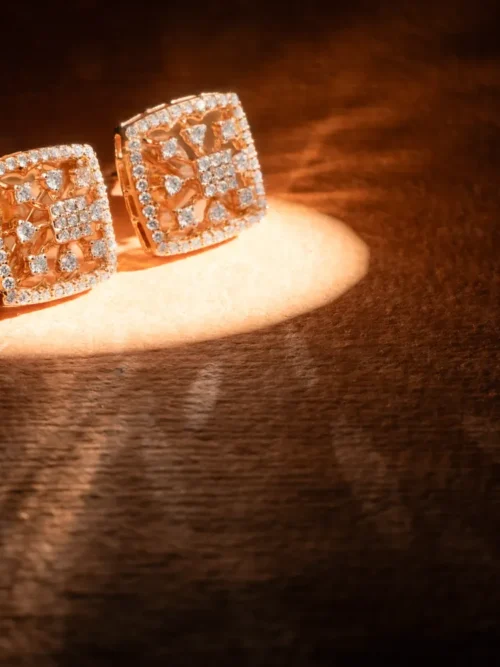 Geometric Filigree Stud Earrings